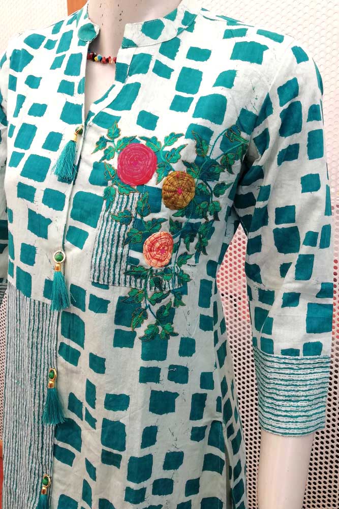 Elegant cotton Block Printed  Long Kurta