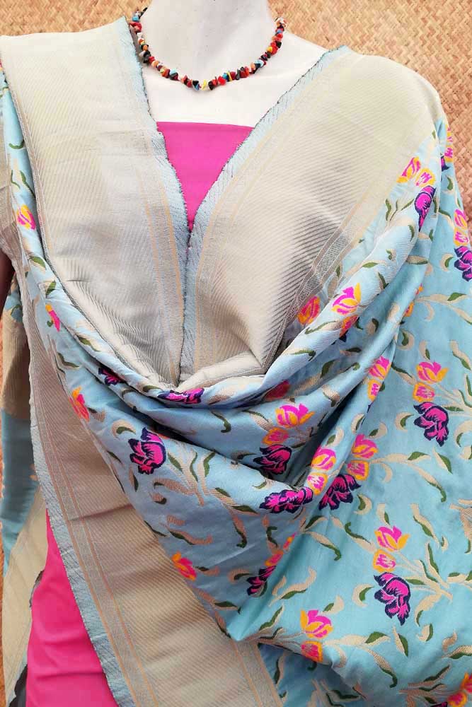 Woven Faux Silk Banarasi Dupatta