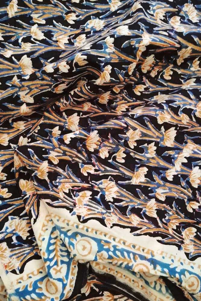 Beautiful Block Printed Running Cotton Fabric