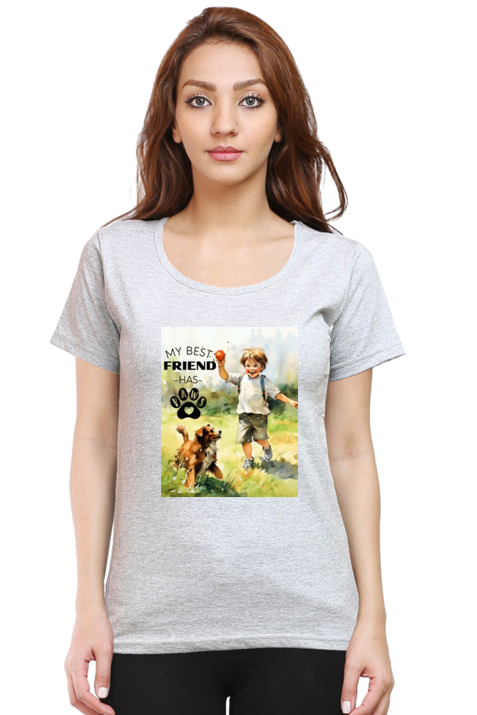 My Best Friend has Paws - Womens T-Shirt