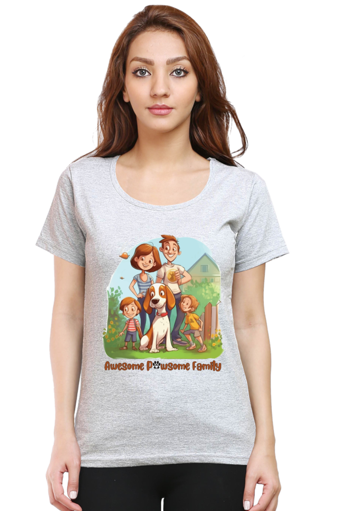 Awesome Pawsome Family - Womens T-Shirt