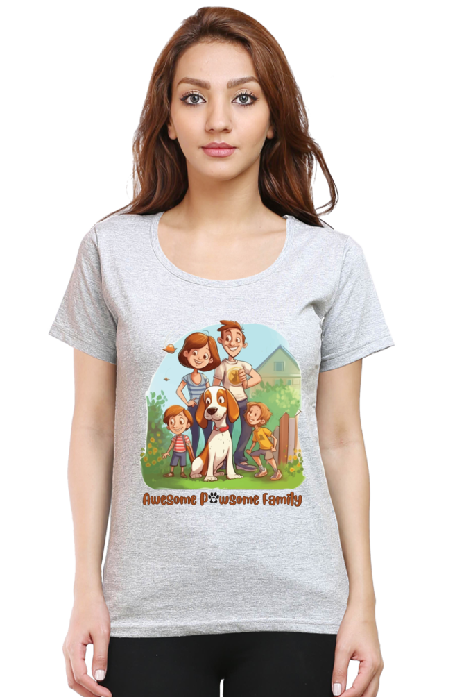 Awesome Pawsome Family - Womens T-Shirt