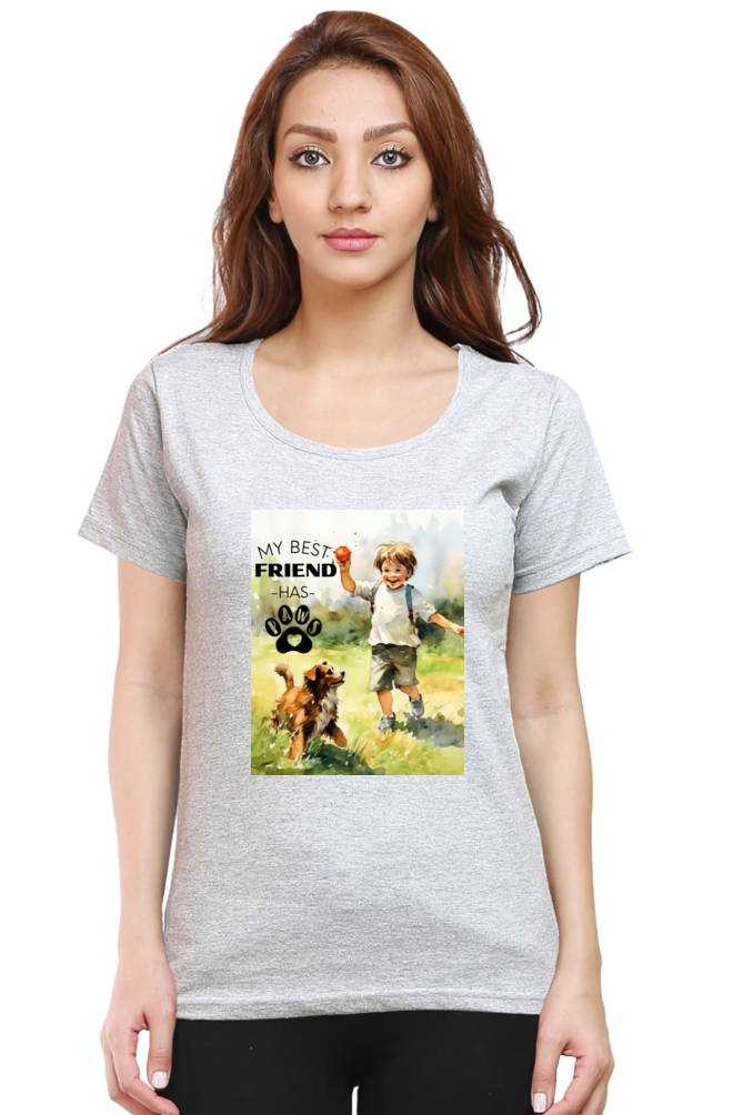 My Best Friend has Paws - Womens T-Shirt