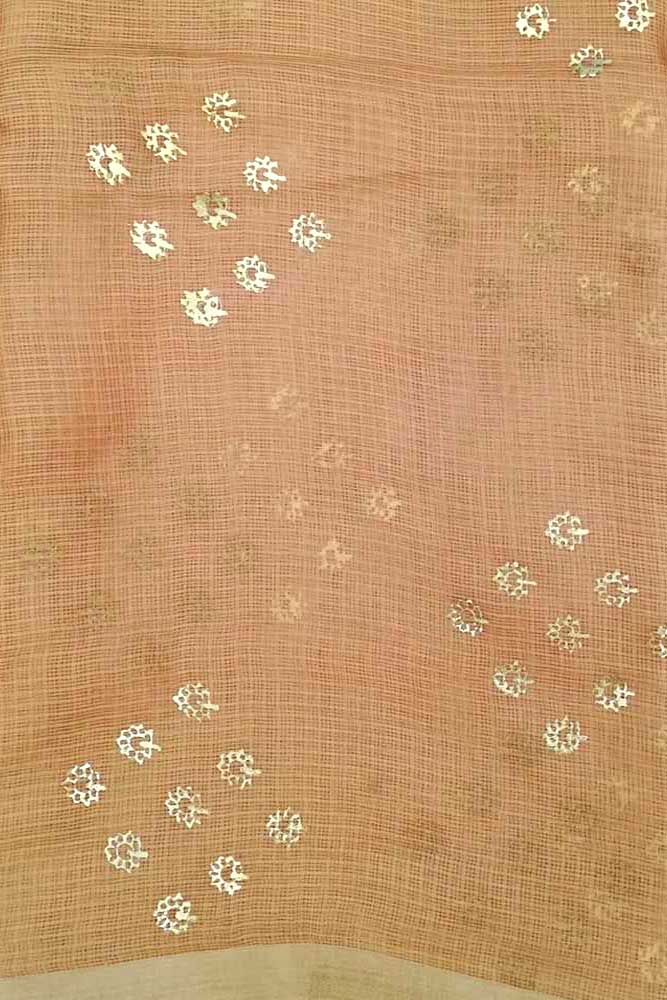 Kota Silk Fabric with Foil print