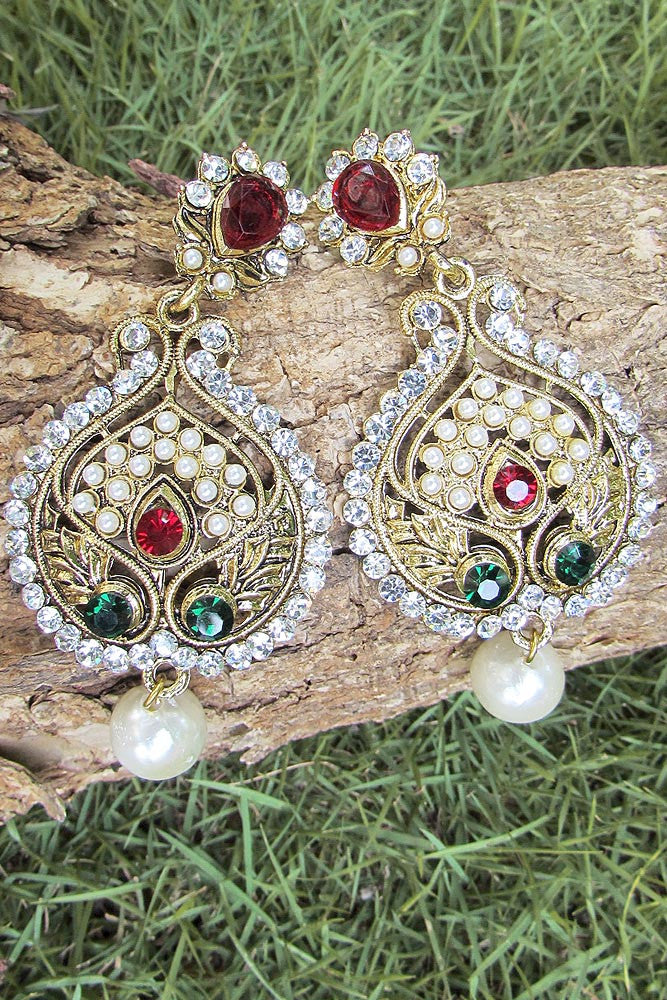 Beautiful Pearl & Polki Earring