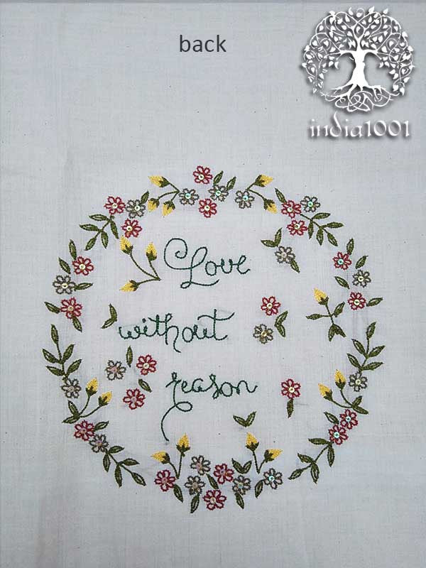 Hand embroidered cotton blouse Fabric