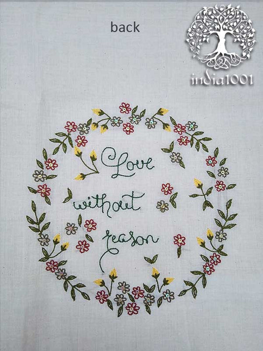 Hand embroidered cotton blouse Fabric