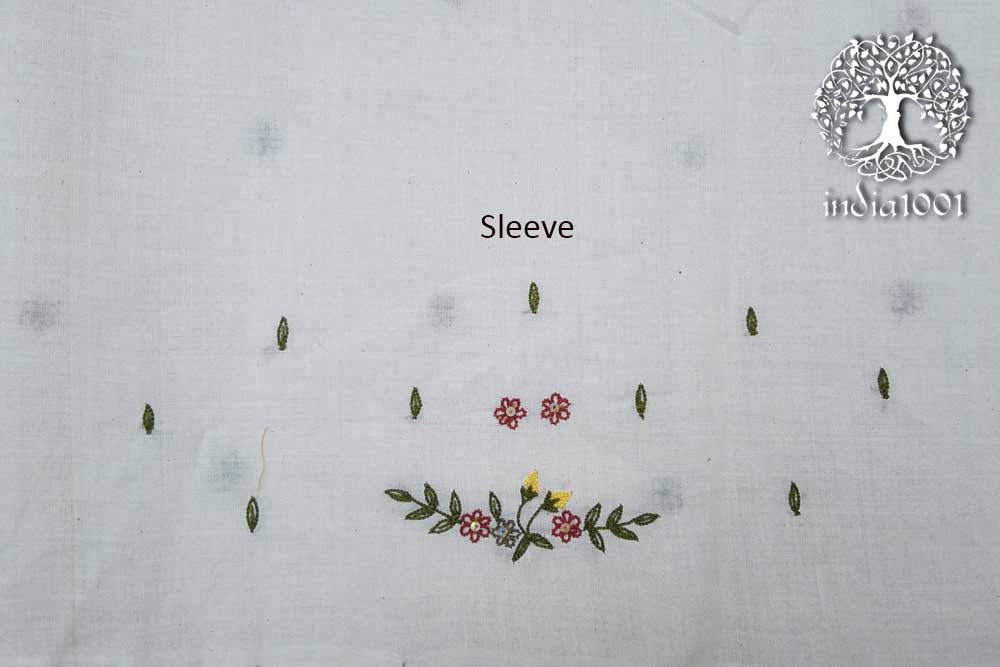 Hand embroidered cotton blouse Fabric