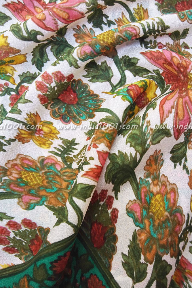 Printed Semi crepe fabric