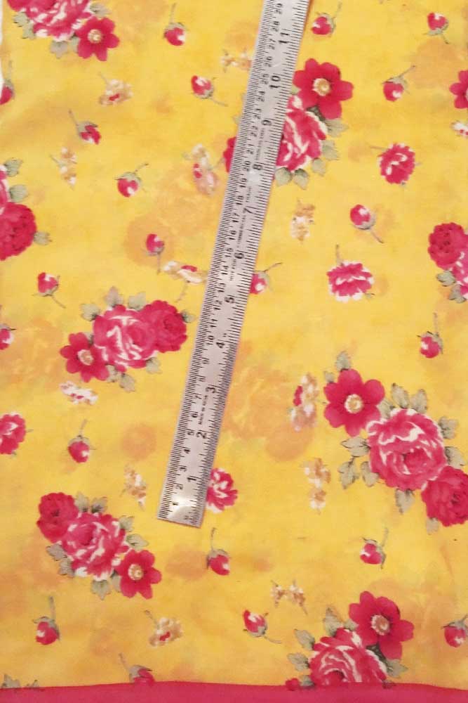 Fine silk fabric with screen print patterns