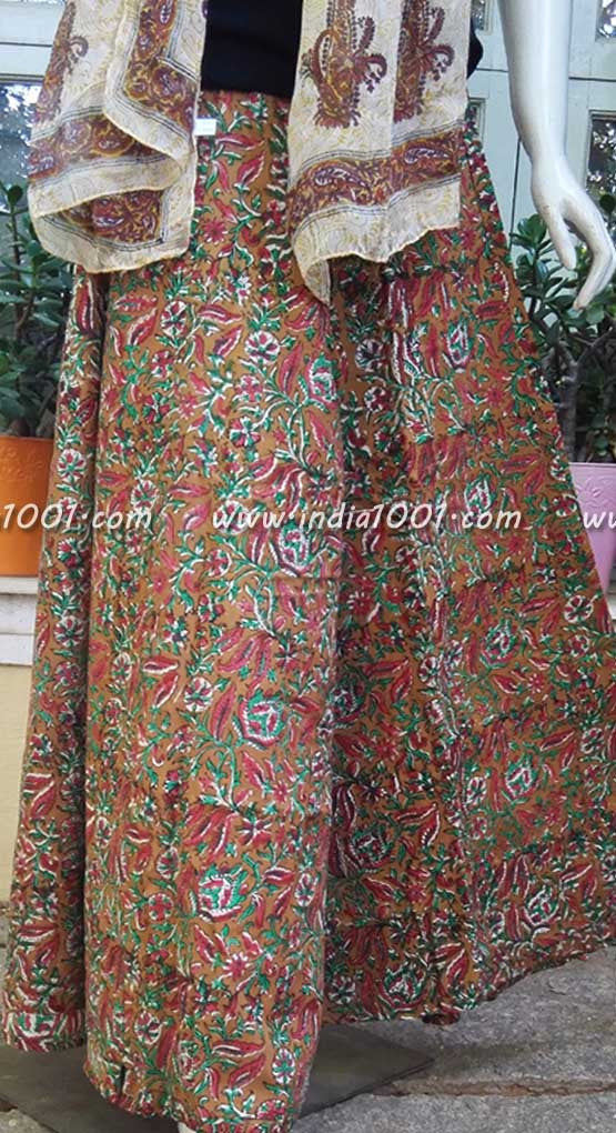 Kalidaar Cotton Block Printed Palazzo