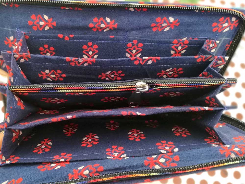 Handcrafted Kutch Punch craft Clutch / Wallet with zipper