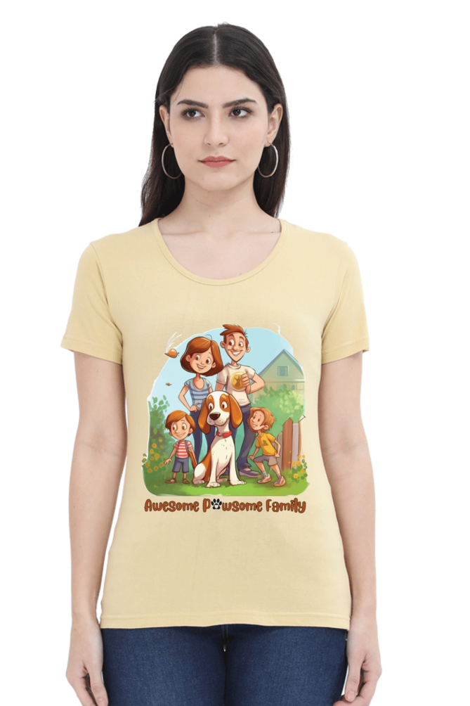 Awesome Pawsome Family - Womens T-Shirt