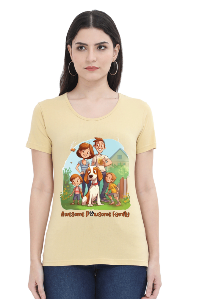 Awesome Pawsome Family - Womens T-Shirt