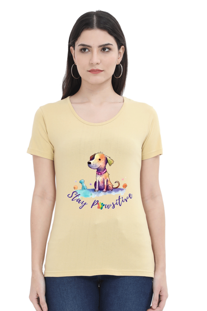 Stay Paw-sitive - Womens T-Shirt