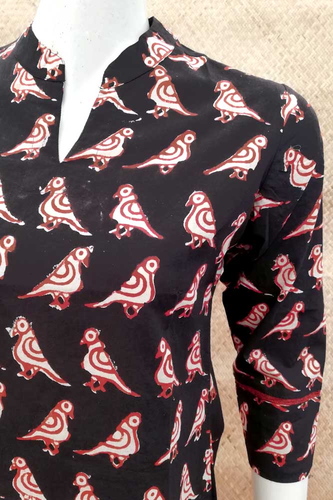 Block Printed cotton Short Kurta