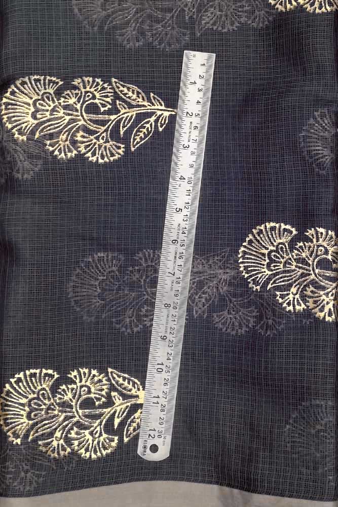 Kota Silk Fabric with Foil print