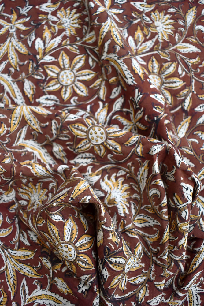 Beautiful Block Printed Running Cotton Fabric