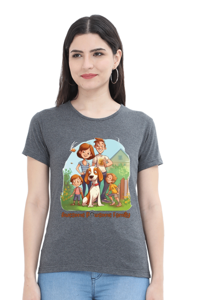 Awesome Pawsome Family - Womens T-Shirt