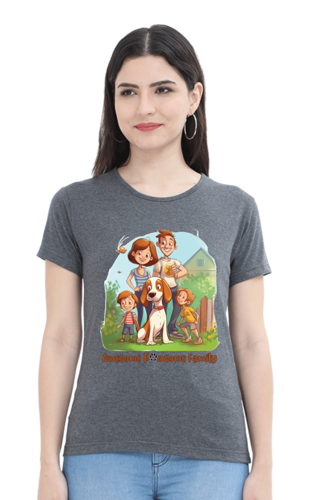 Awesome Pawsome Family - Womens T-Shirt