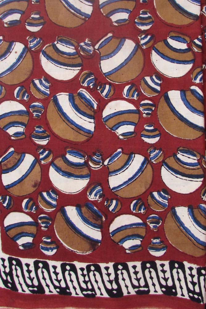 Block Printed Running Cotton Fabric