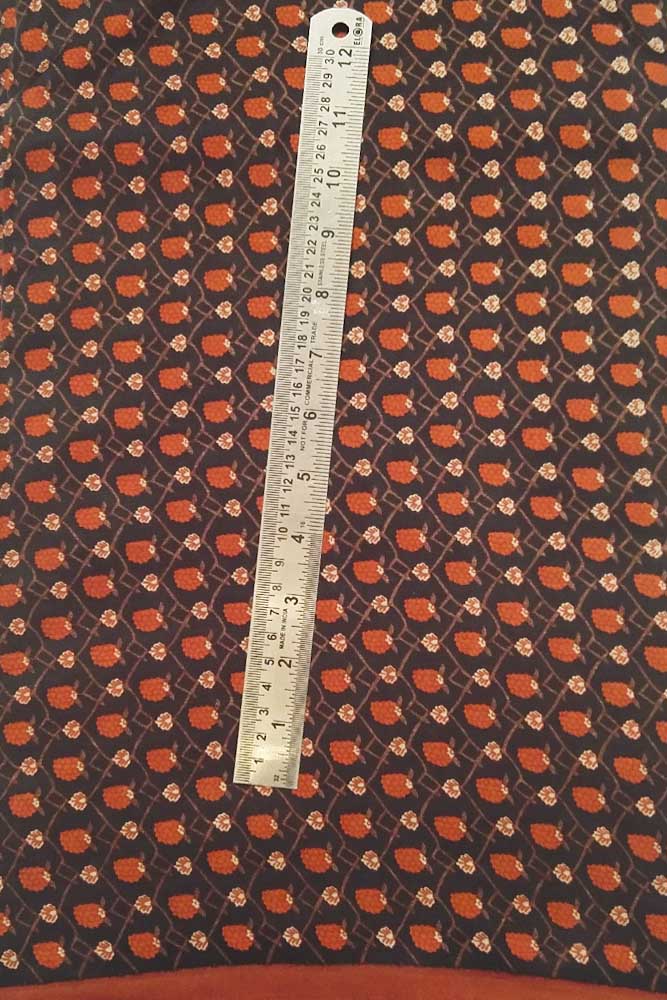 Fine silk fabric with screen print patterns