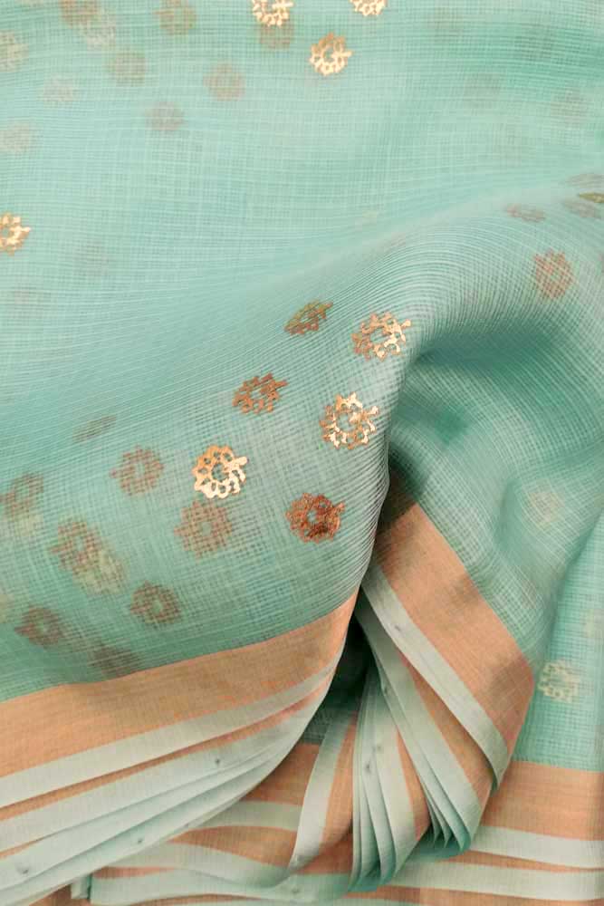 Kota Silk Fabric with Foil print
