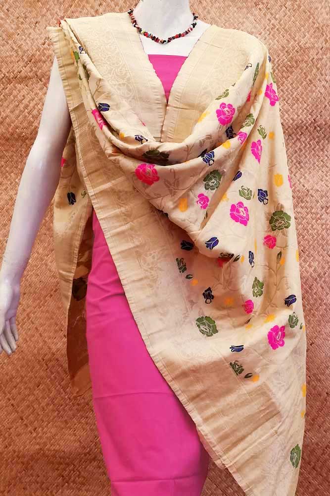 Woven Faux Silk Banarasi Dupatta