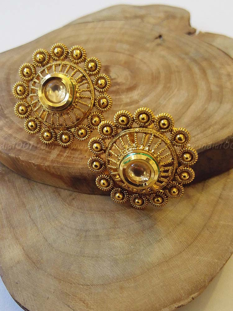 Designer Pearl & Kundan Earrings