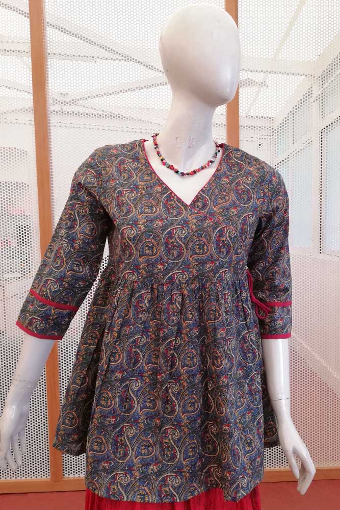 Elegant Cotton Short  Kurti/ Short Top