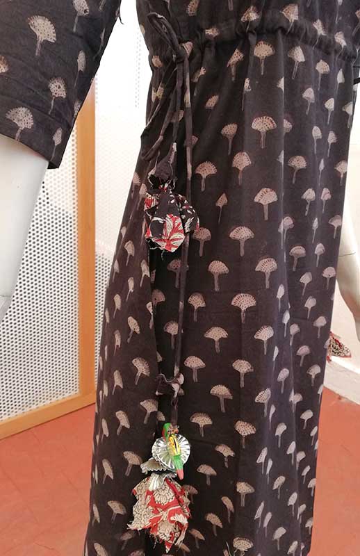 Elegant Cotton dress with side strings