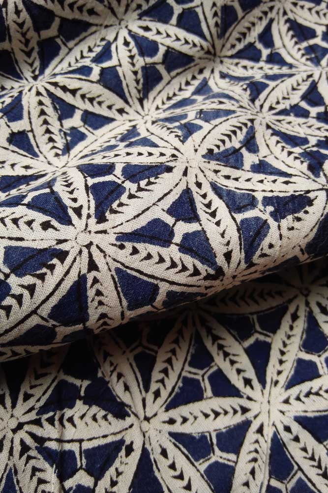 Block Printed Running Cotton Fabric