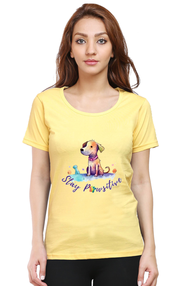 Stay Paw-sitive - Womens T-Shirt