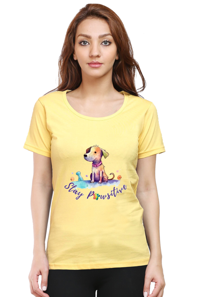 Stay Paw-sitive - Womens T-Shirt