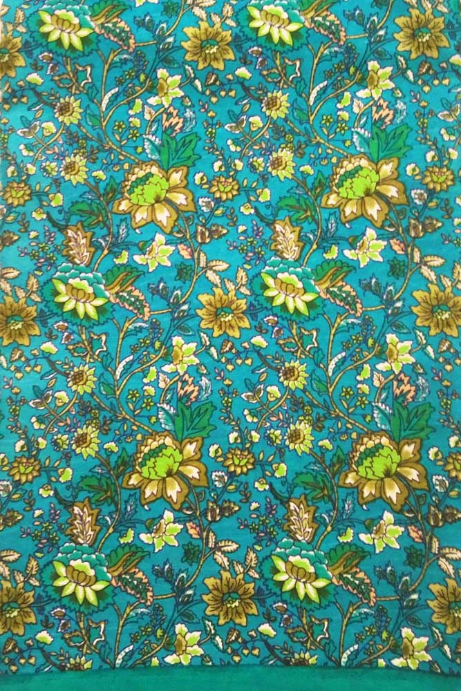 Fine silk fabric with screen print patterns