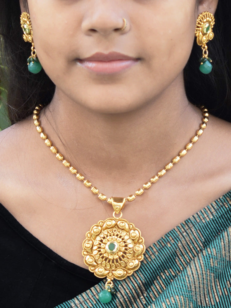 Designer Pearl & Polki Necklace Set