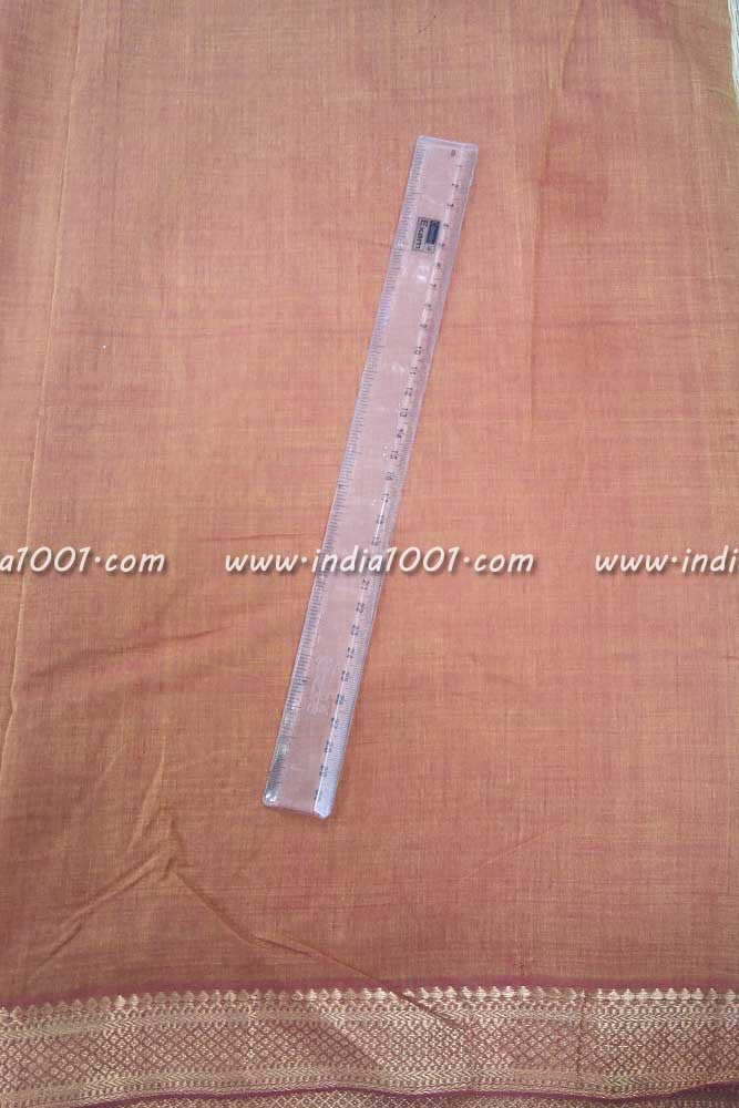 Fine Woven Mangalgiri cotton fabric with Nizam border