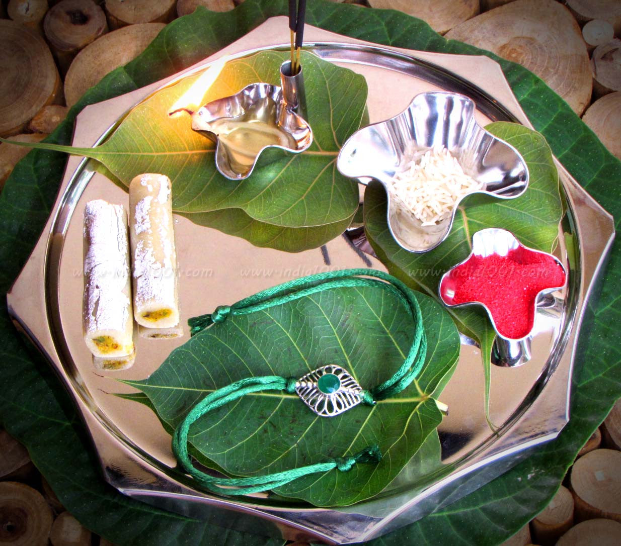 Designer Silver Rakhi