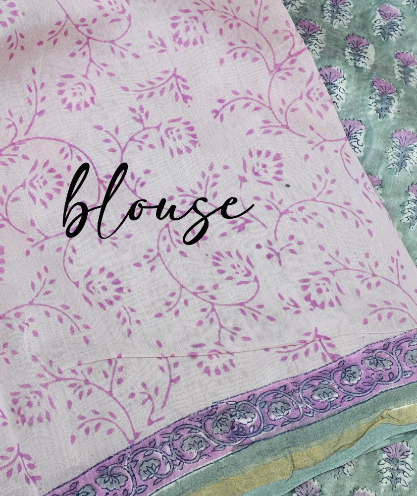 Beautiful Hand Block Printed Chanderi Saree