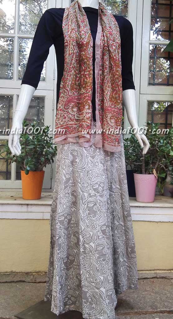 Kalidaar Cotton Block Printed Palazzo