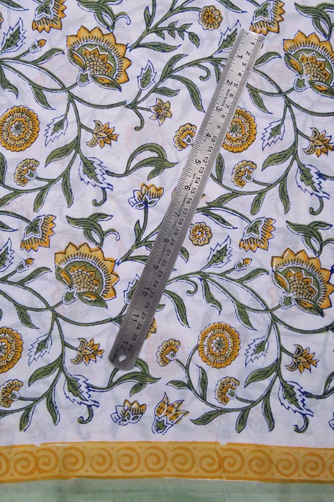 Hand Block Printed Running Cotton Fabric