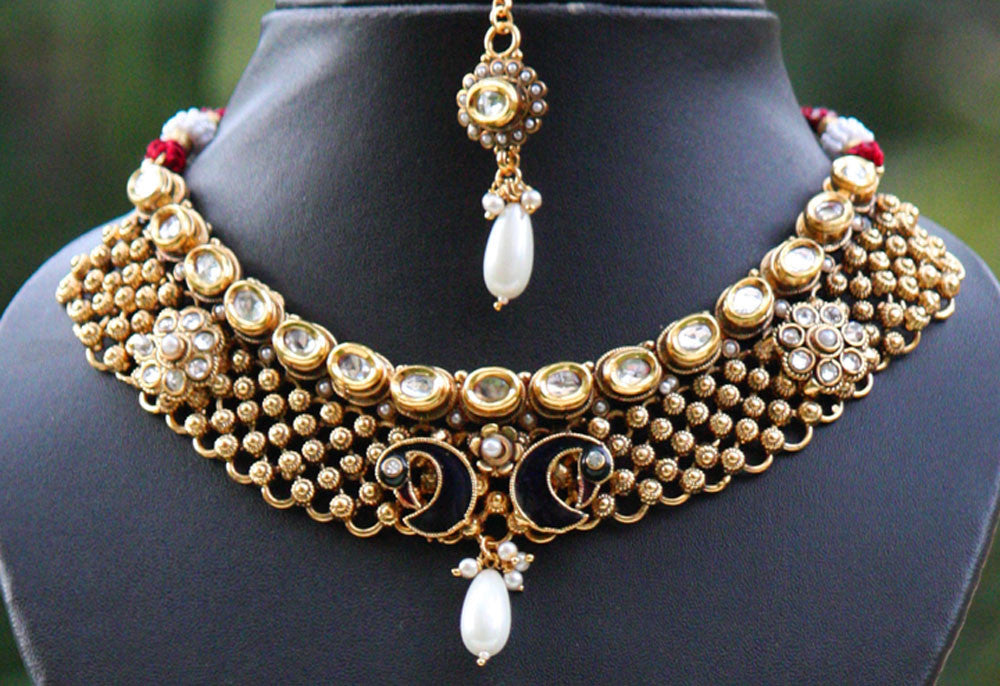 Stunning Kundan & Pearl Necklace Set