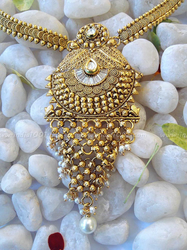 Gorgeous Kundan & Polki Long Necklace set