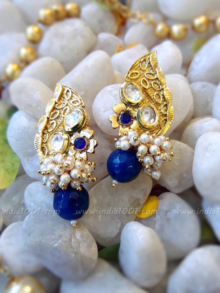 Elegant Pearl & Polki Necklace set