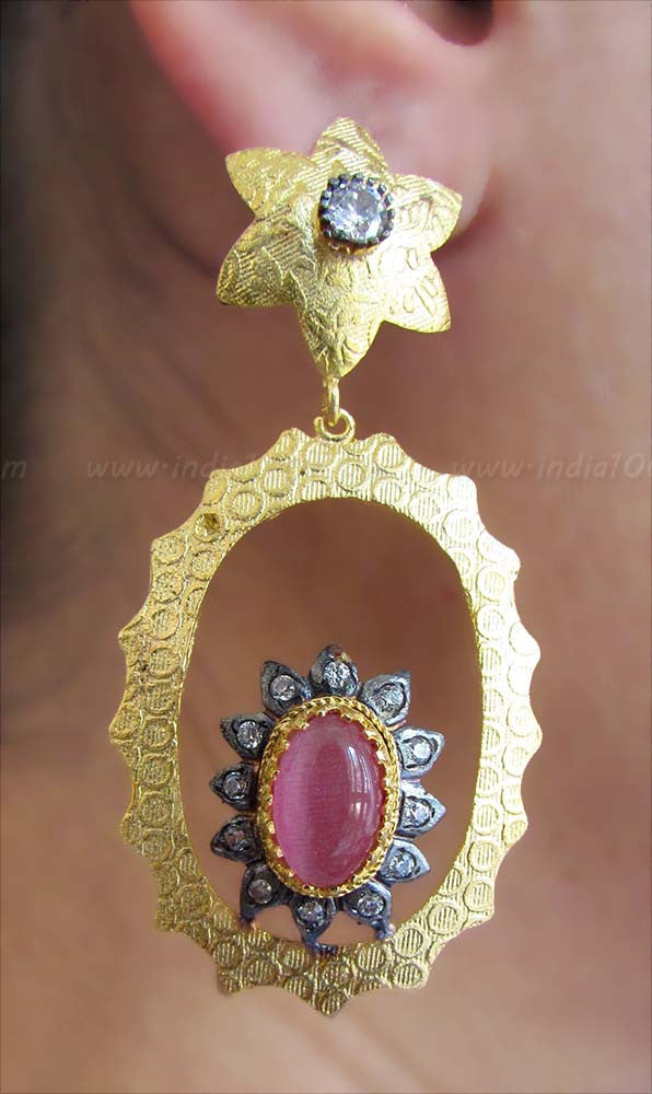 Elegant Earring in Matt Gold Finish