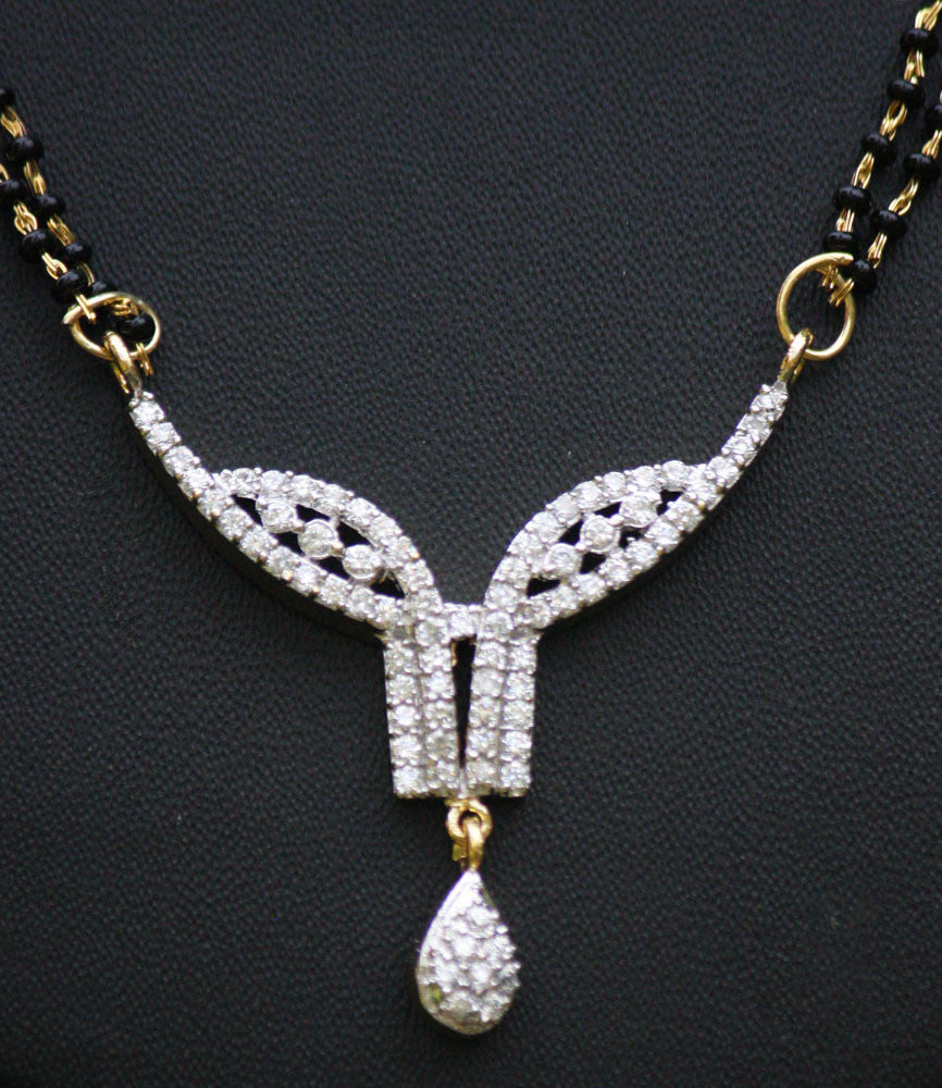 American Diamond Mangalsutra set with earrings