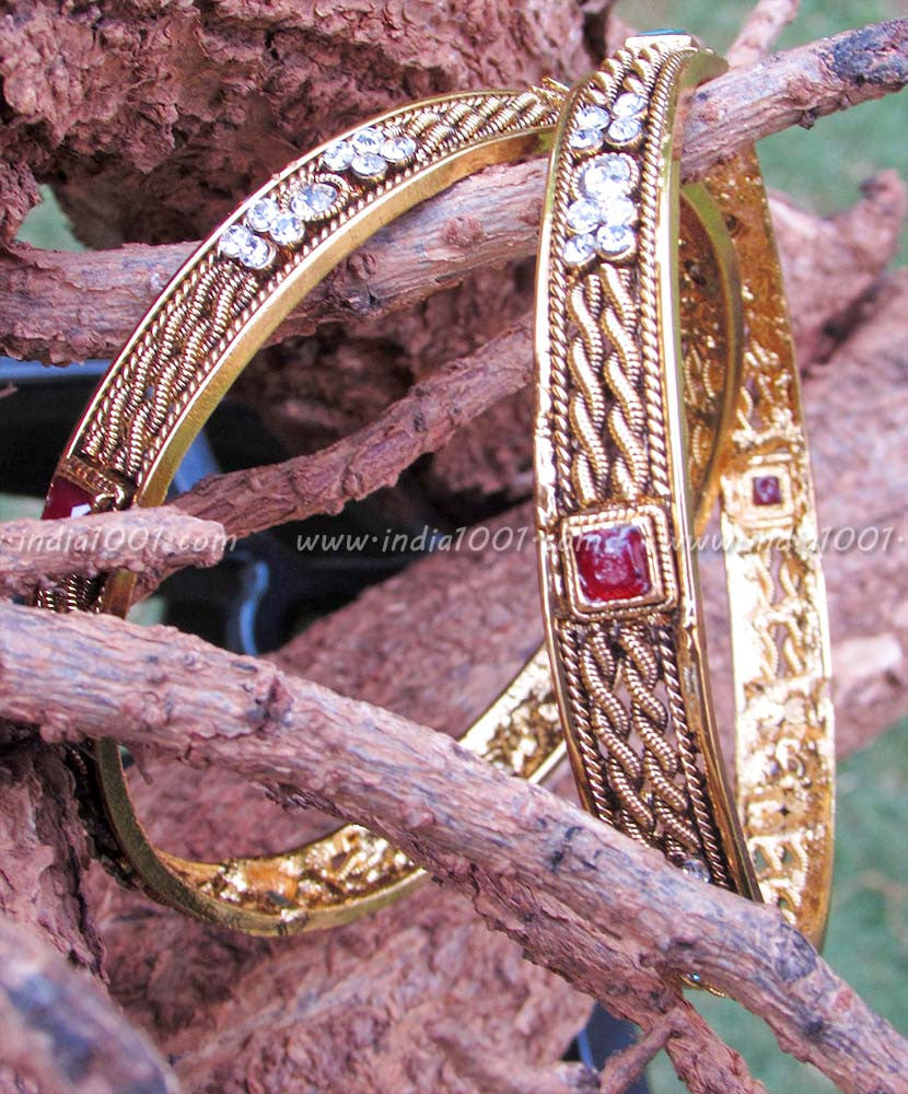 Antique   Kundan & Polki  Bangles(Kadas)