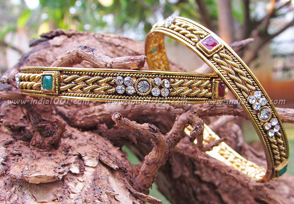 Antique   Kundan & Polki  Bangles(Kadas)