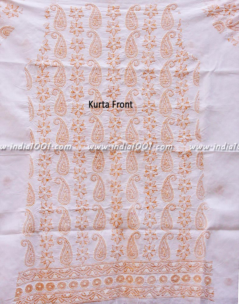 Hand  Embroidered Chikankari work fabric