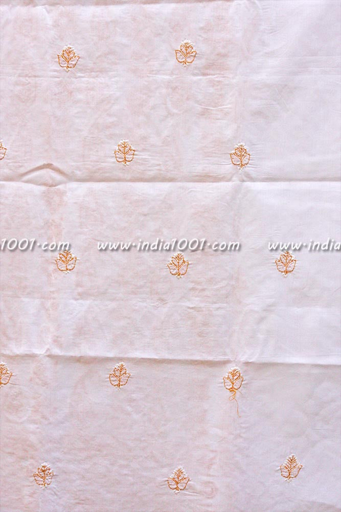 Hand  Embroidered Chikankari work fabric
